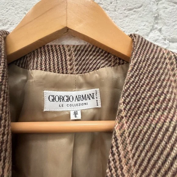 Vintage Giorgio Armani Collezioni 100% wool riding blazer made in Italy size 40 - Picture 3 of 6